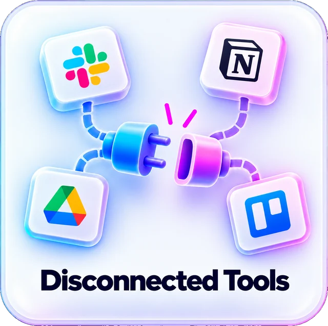 Disconnected Tools. Tools exist, but they do not work together cleanly.