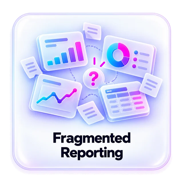 Fragmented Reporting. Reporting is fragmented or hard to interpret.